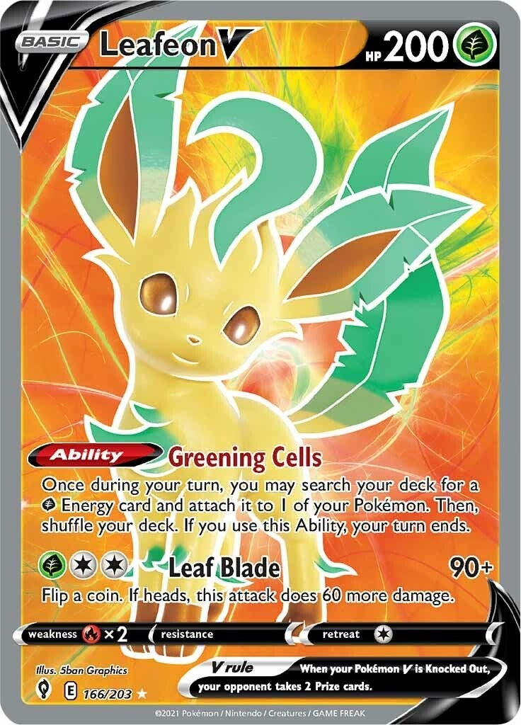 Leafeon V Full Art (166/203) [SWSH07]