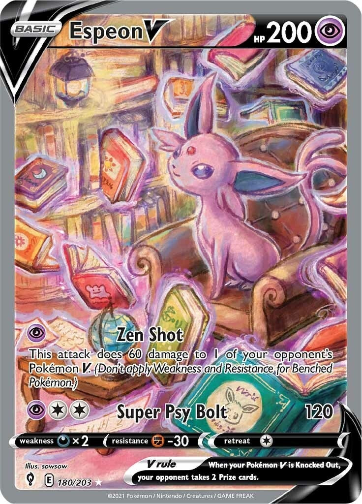 Espeon V Alternate Full Art (180/203) [SWSH07]