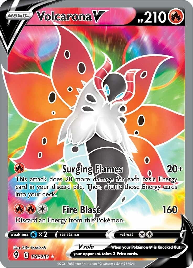 Volcarona V Full Art (170/203) [SWSH07]