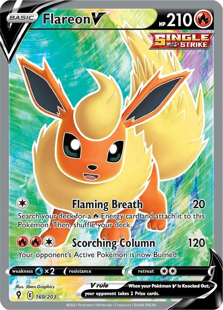 Flareon V Full Art (169/203) [SWSH07]