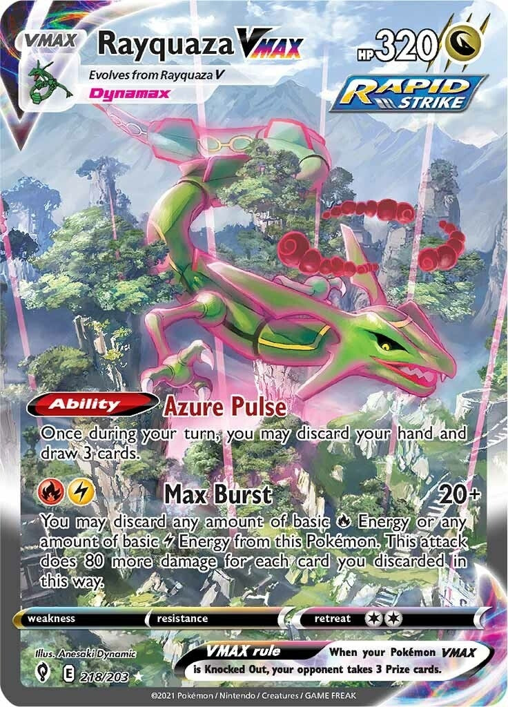 Rayquaza VMAX Alternate Art Secret (218/203) [SWSH07]