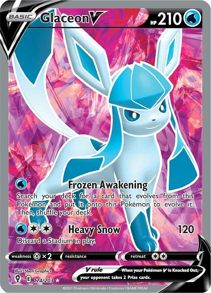 Glaceon V Full Art (174/203) [SWSH07]