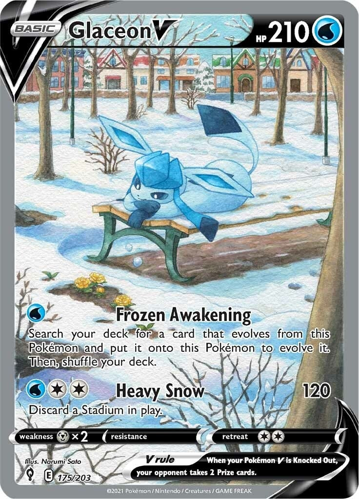 Glaceon V Alternate Full Art (175/203) [SWSH07]