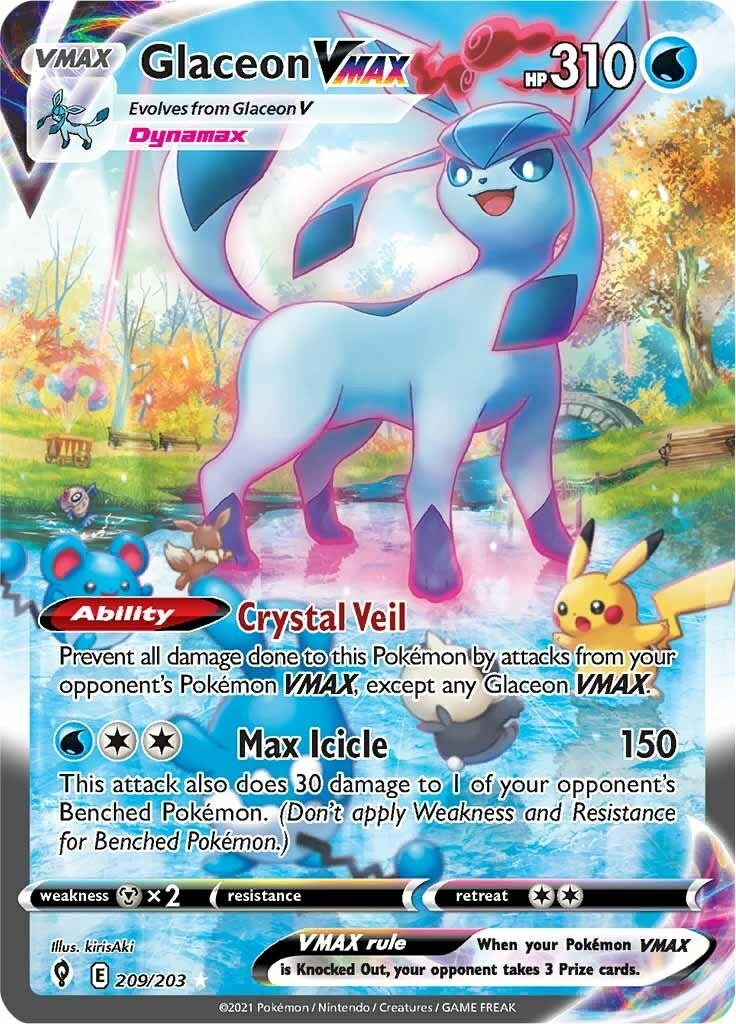 Glaceon VMAX Alternate Art Secret (209/203) [SWSH07]