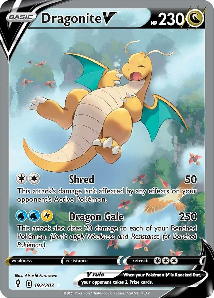Dragonite V Alternate Full Art (192/203) [SWSH07]