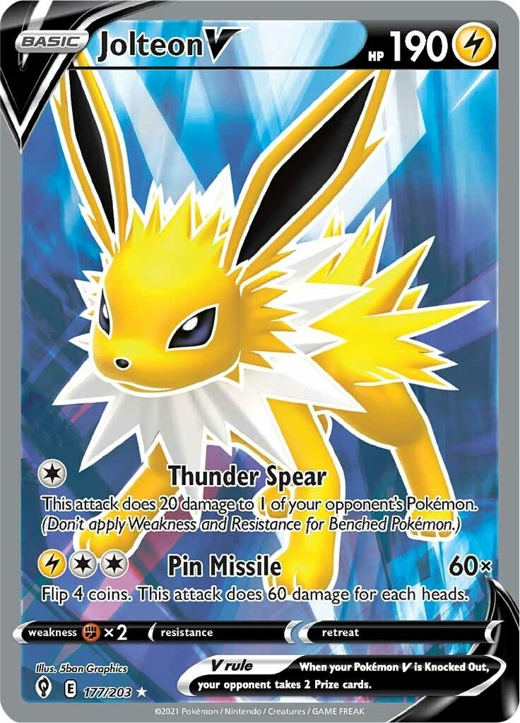 Jolteon V Full Art (177/203) [SWSH07]