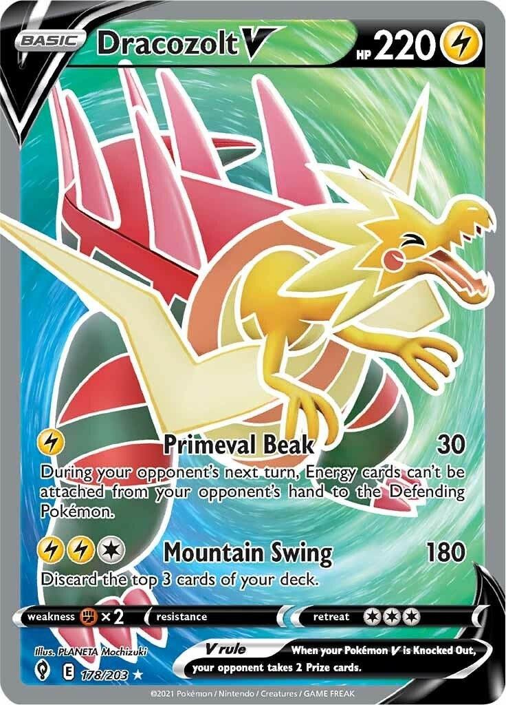 Dracozolt V Full Art (178/203) [SWSH07]