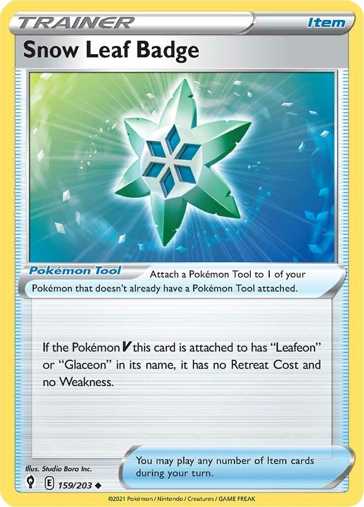 Snow Leaf Badge (159/203) [SWSH07]