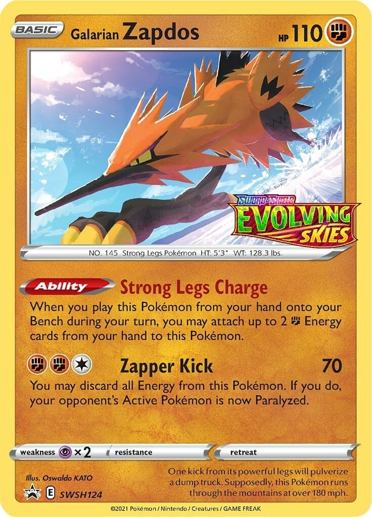 Galarian Zapdos SWSH124 Prerelease (SWSH124) [SWSD]