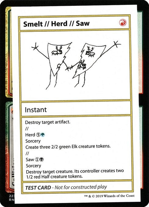 Smelt // Herd // Saw (2021 Edition) [Mystery Booster Playtest Cards]