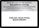 Code Card Zacian V UNION Special Collection [SWSH07]