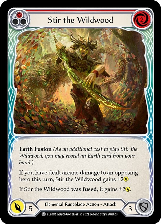 Stir the Wildwood (Red) [ELE082] (Tales of Aria)  1st Edition Normal