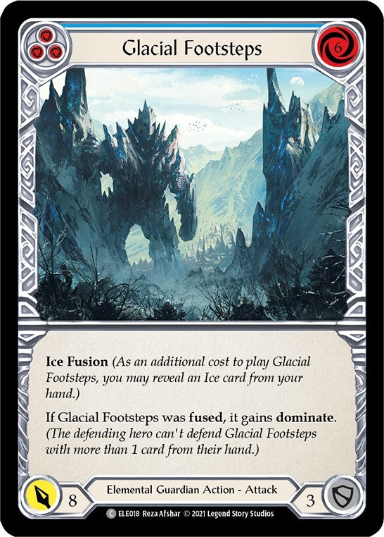 Glacial Footsteps (Blue) [U-ELE018] Unlimited Rainbow Foil