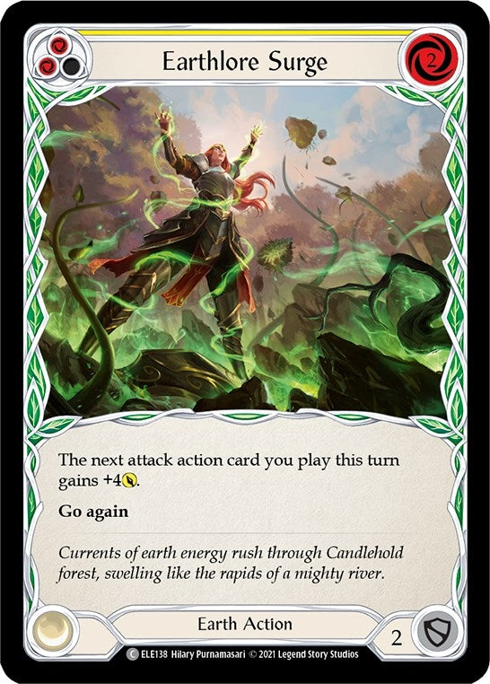 Earthlore Surge (Yellow) [U-ELE138] Unlimited Rainbow Foil