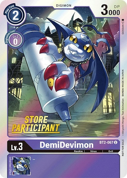 Image for DemiDevimon - BT2-067 (Store Participant) [Release Special Booster]