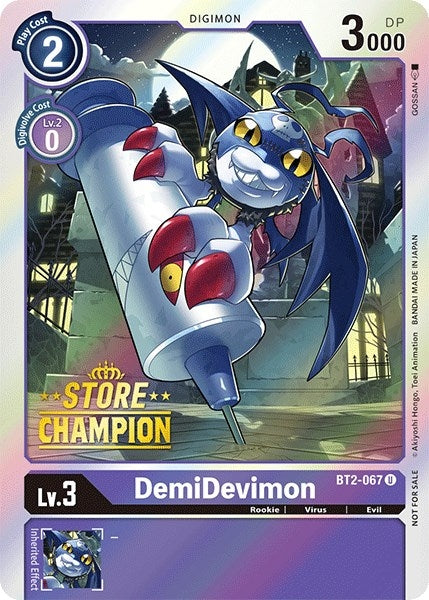 Image for DemiDevimon - BT2-067 (Store Champion) [Release Special Booster]