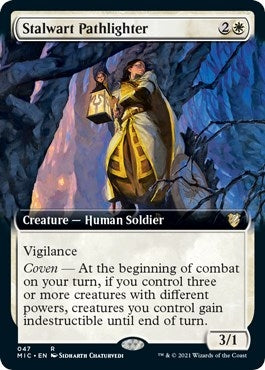 Stalwart Pathlighter (Extended Art) [Innistrad: Midnight Hunt Commander]