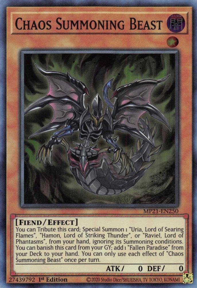 Chaos Summoning Beast (MP21-EN250) [MP21]