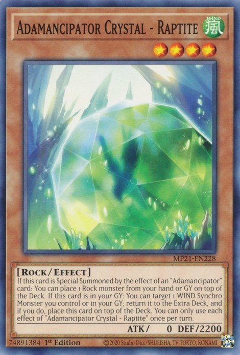 Adamancipator Crystal Raptite (MP21-EN228) [MP21]