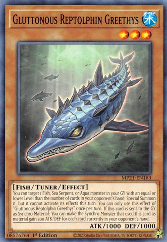 Gluttonous Reptolphin Greethys (MP21-EN183) [MP21]