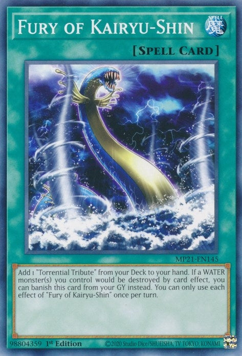 Fury of Kairyu Shin (MP21-EN145) [MP21]