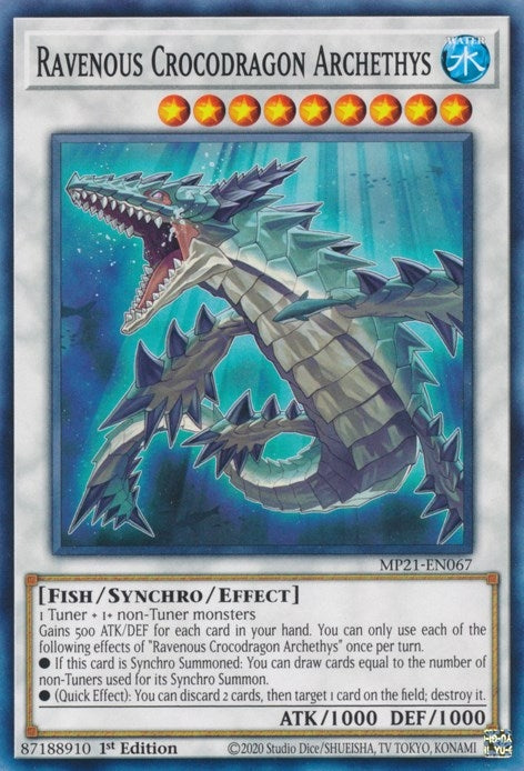 Ravenous Crocodragon Archethys (MP21-EN067) [MP21]
