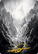 Mountain Art Card Gold Stamped Signature (79) [ASMID]