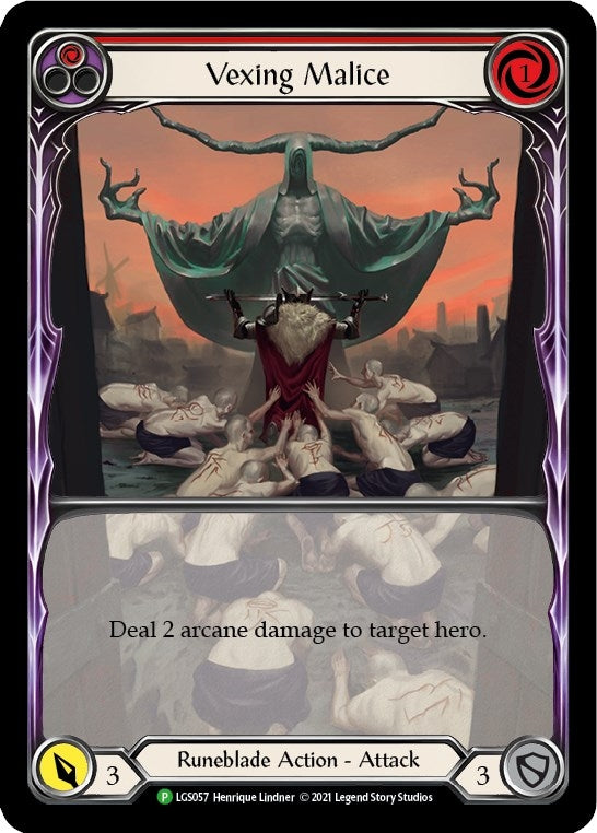 Image for Vexing Malice (Red) (Extended Art) [Flesh and Blood: Promo Cards]