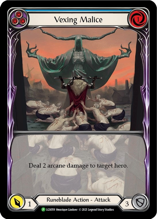 Image for Vexing Malice (Blue) (Extended Art) [Flesh and Blood: Promo Cards]