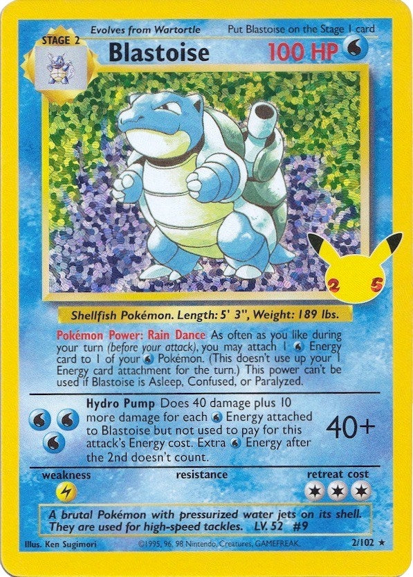 Blastoise (2/102) (Celebrations: Classic Collection)