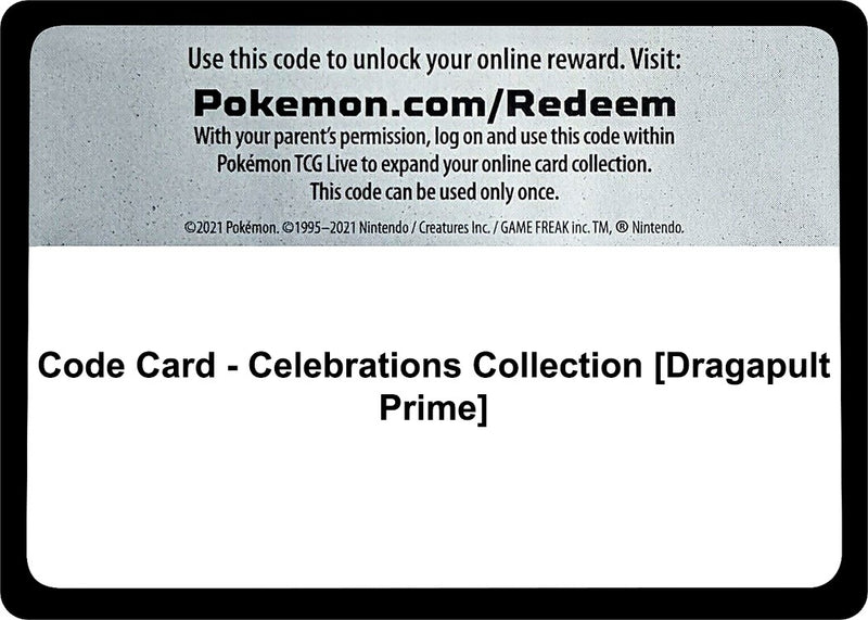 Code Card Celebrations Collection Dragapult Prime [CLB]