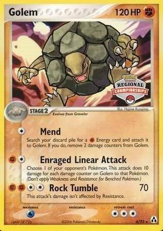 Golem - 6/92 (Regional Championships) (006/092) (League & Championship Cards)