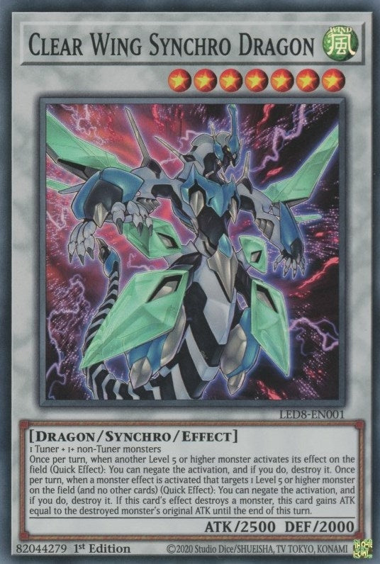 Clear Wing Synchro Dragon [LED8-EN000] Super Rare