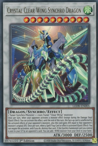 Crystal Clear Wing Synchro Dragon (LED8-EN005) [LED8]