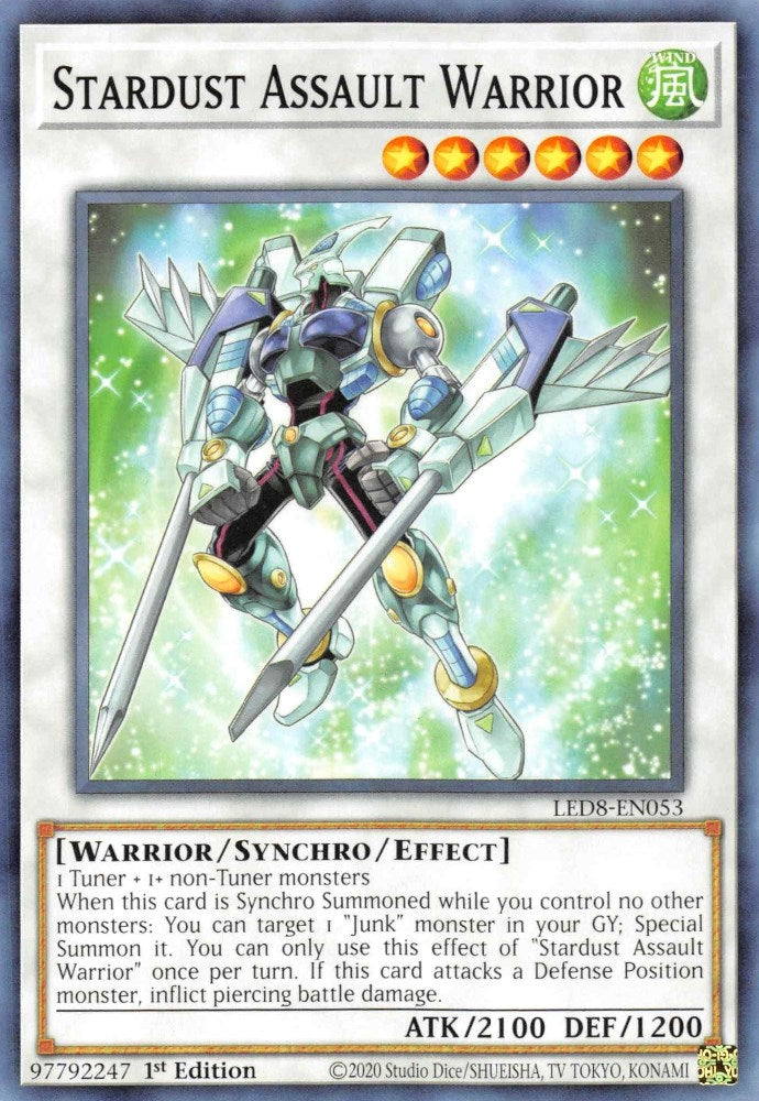 Stardust Assault Warrior [LED8-EN052] Common