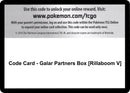 Code Card Galar Partners Box Rillaboom V [SWSH01]