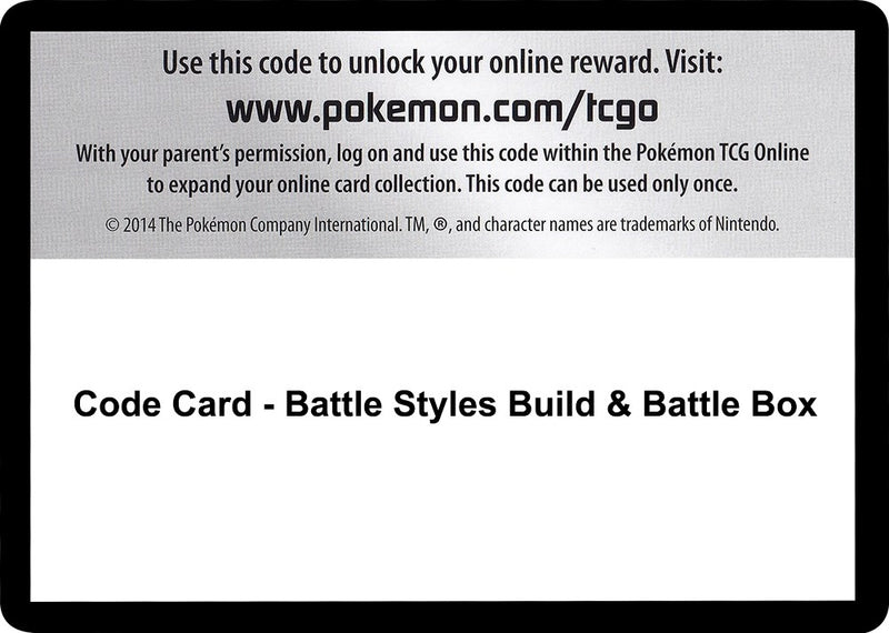 Code Card Battle Styles Build and Battle Box [SWSH05]