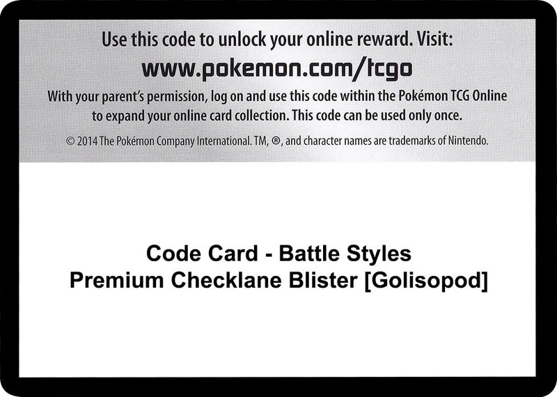 Code Card Battle Styles Premium Checklane Blister Golisopod [SWSH05]