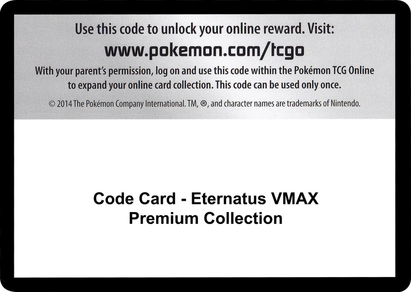 Code Card Eternatus VMAX Premium Collection [SWSH03]