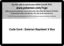 Code Card Galarian Rapidash V Box [SWSH05]