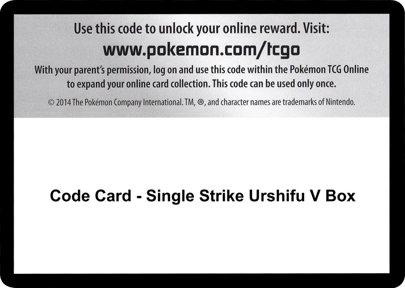 Code Card Single Strike Urshifu V Box [SWSH05]