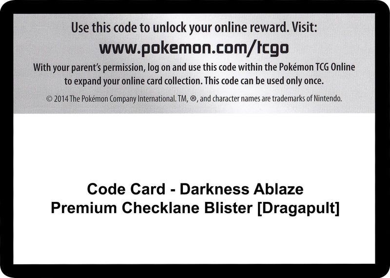 Code Card Darkness Ablaze Premium Checklane Blister Grimmsnarl [SWSH03]