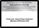 Code Card Kanto Power Collection Mewtwo EX Slowbro EX [EVO]