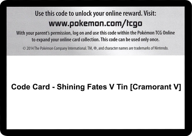 Code Card Shining Fates V Tin Cramorant V [SHF]