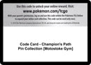 Code Card Champions Path Pin Collection Motostoke Gym [CHP]