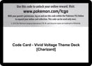 Code Card Vivid Voltage Theme Deck Charizard [SWSH04]