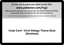 Code Card Vivid Voltage Theme Deck Drednaw [SWSH04]