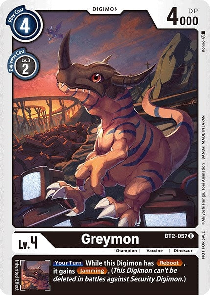 Image for Greymon - BT2-057 (Official Tournament Pack Vol.3) [Release Special Booster]