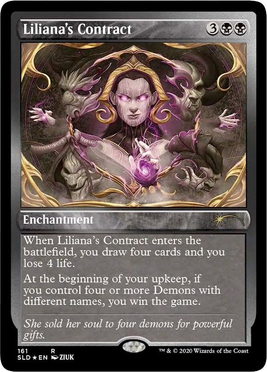 Lilianas Contract Foil Etched (161) [SLD]