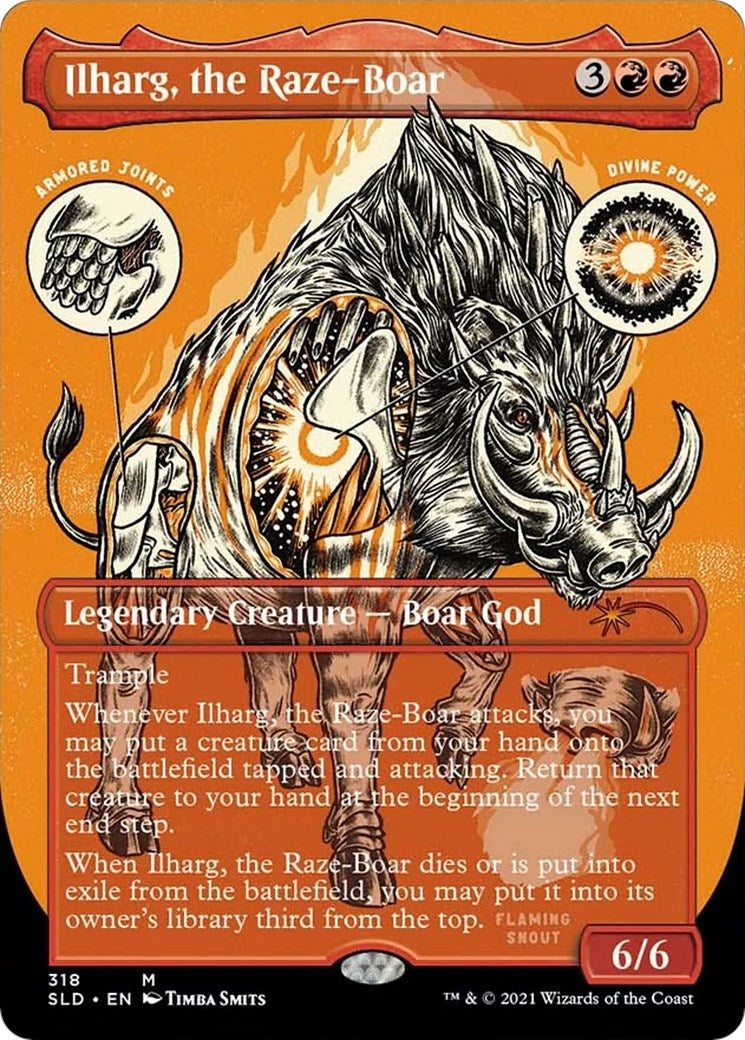 Ilharg the Raze Boar Foil Etched (318) [SLD]
